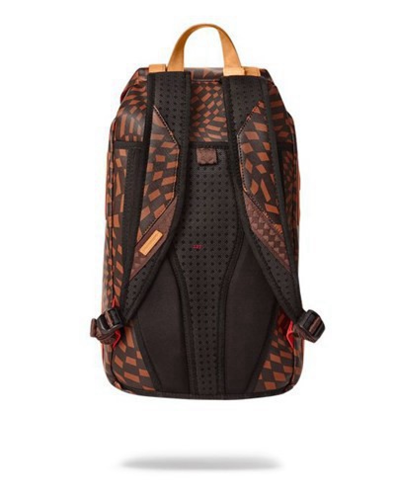 Brown Sprayground Trippy Henny Hills Backpacks | 87163-GDAX