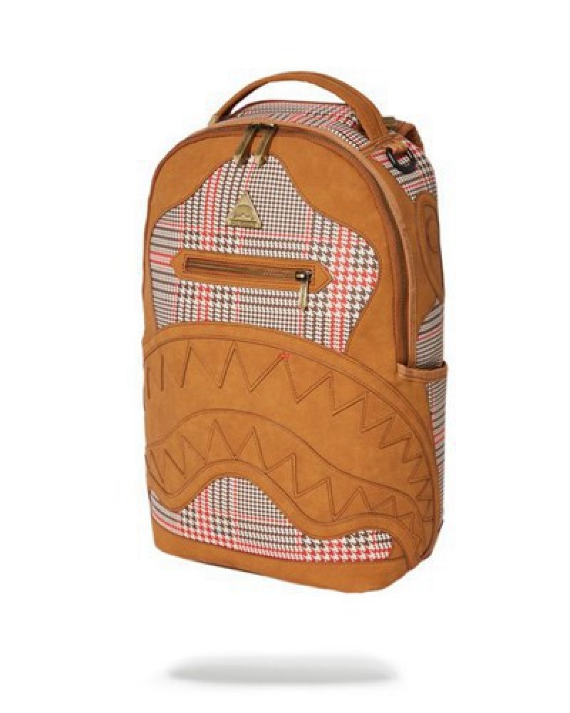 Brown Sprayground Turbo 500 (Dlxv) Backpacks | 82473-CRLT