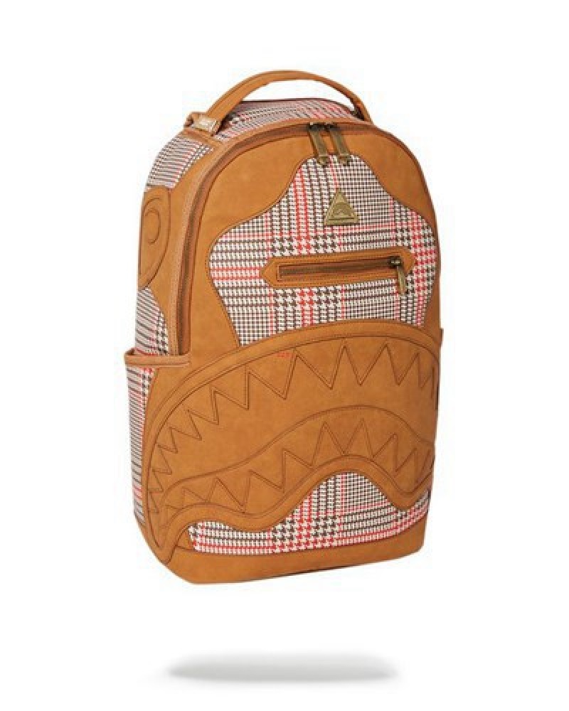 Brown Sprayground Turbo 500 (Dlxv) Backpacks | 82473-CRLT