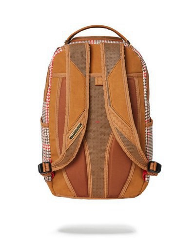 Brown Sprayground Turbo 500 (Dlxv) Backpacks | 82473-CRLT