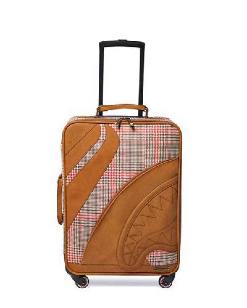 Brown Sprayground Turbo 500 Jetsetter Carry-on Luggage | 74928-NZUP