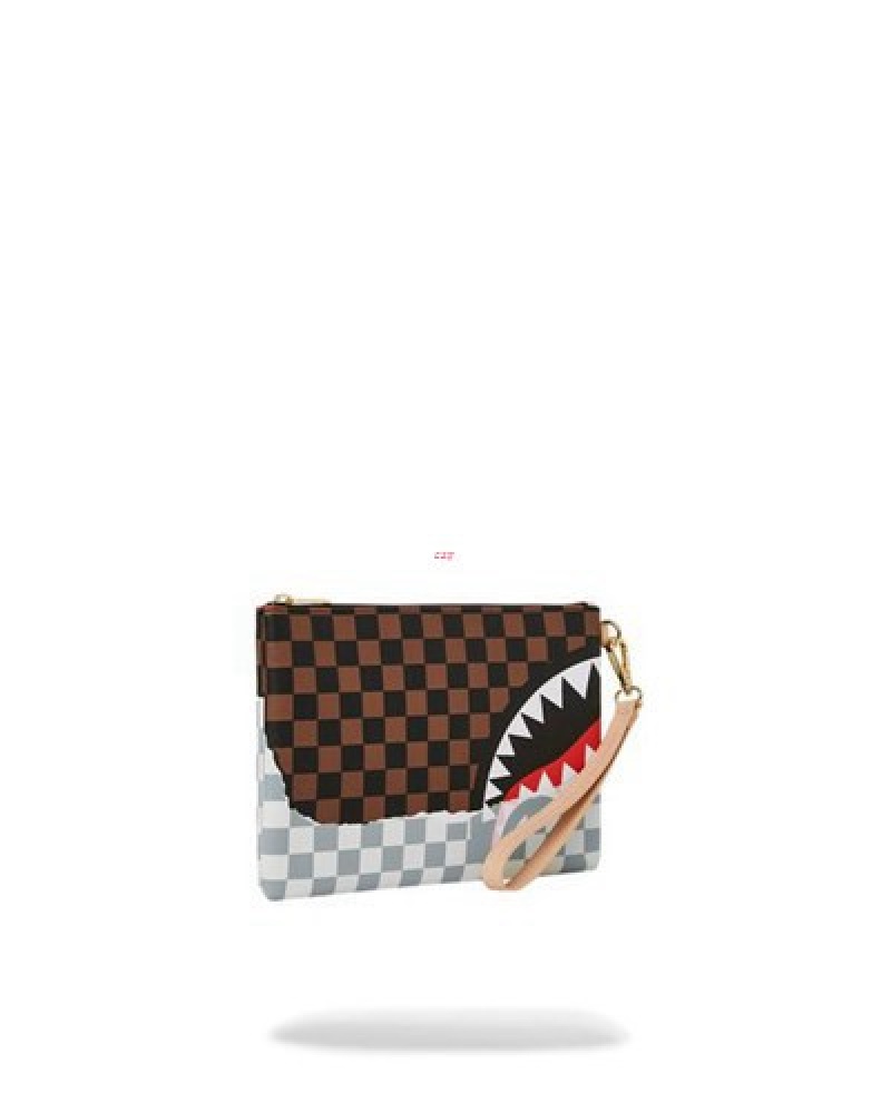 Brown Sprayground Unstoppable Endeavors Ii Crossover Clutch Bag | 86423-CVUG