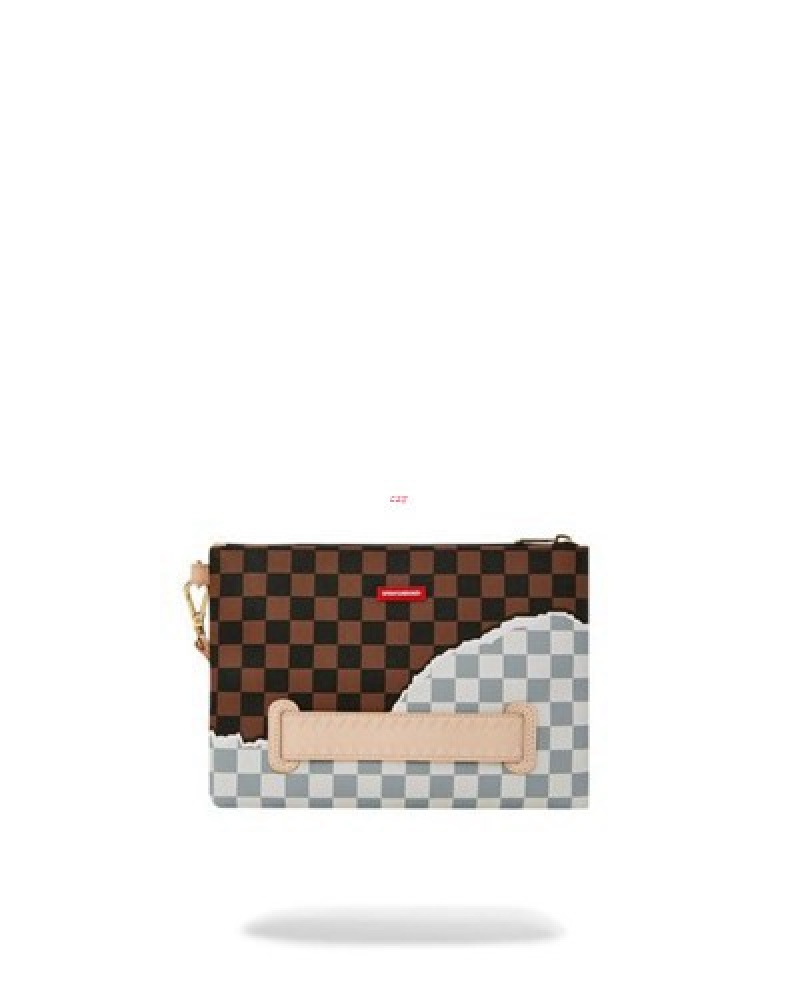 Brown Sprayground Unstoppable Endeavors Ii Crossover Clutch Bag | 86423-CVUG