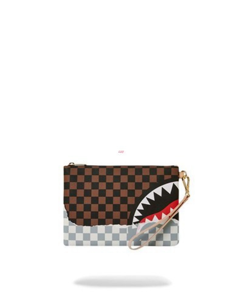 Brown Sprayground Unstoppable Endeavors Ii Crossover Clutch Bag | 86423-CVUG