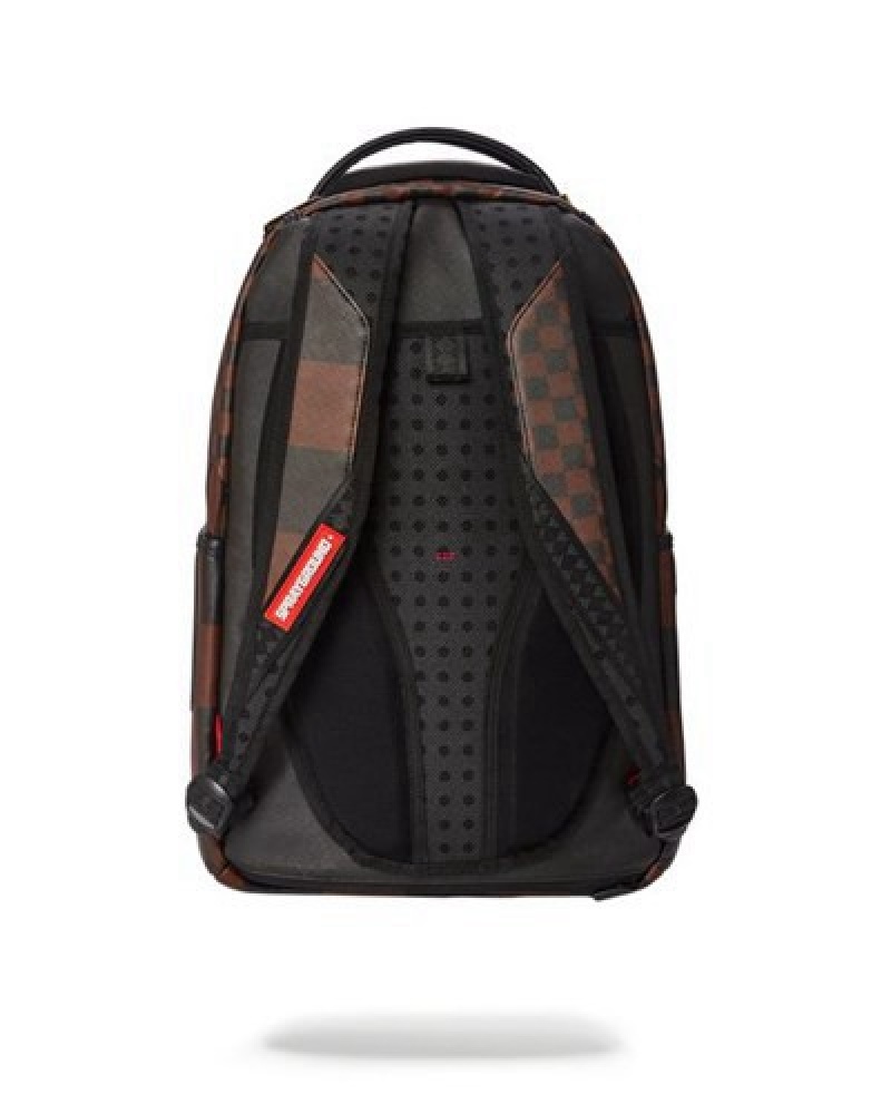 Brown Sprayground Xtc Sharks In Paris (Dlxv) Backpacks | 38264-LGUC