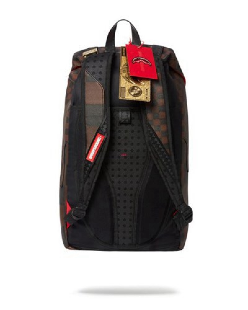 Brown Sprayground Xtc Sharks In Paris Hills Backpacks | 65720-JIVB