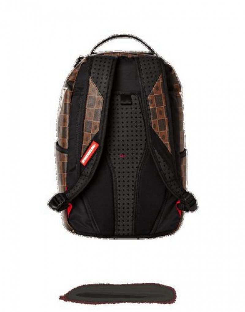 Brown Sprayground Yu Gi Oh Dual Disk Shark Backpacks | 45897-SOYU