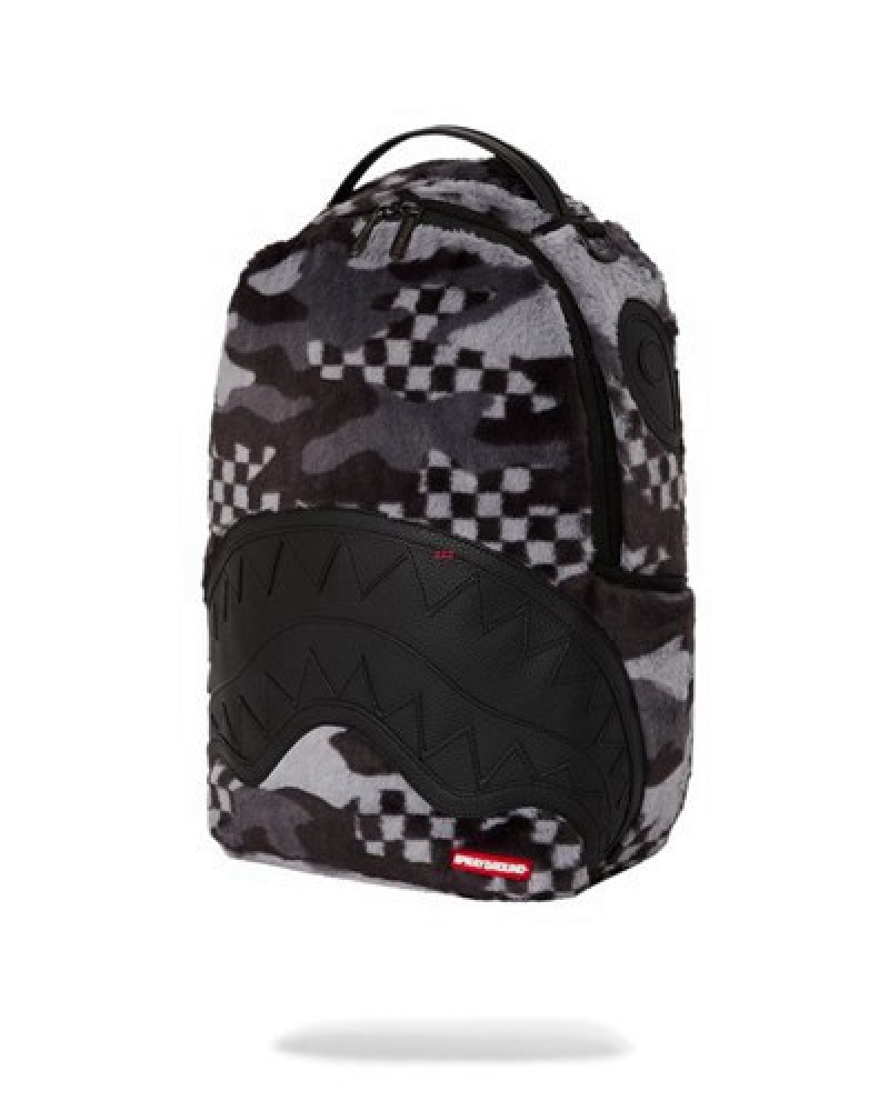 Camo Sprayground 3am Plush Aspen Highlands Backpacks | 48972-WSVN