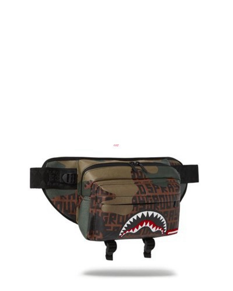 Camo Sprayground Camo Infiniti Cargo Crossbody Bags | 63957-QXIH