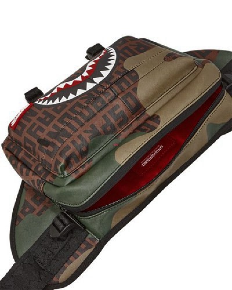 Camo Sprayground Camo Infiniti Cargo Crossbody Bags | 63957-QXIH