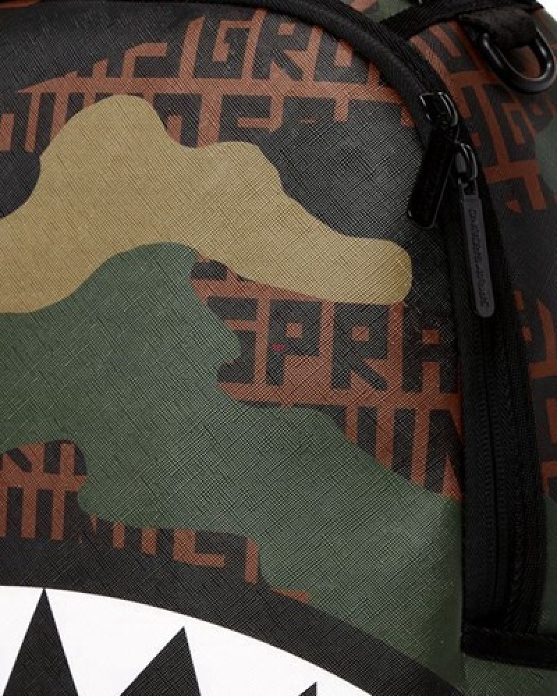 Camo Sprayground Camo Infiniti (Dlxv) Backpacks | 89604-ROVC