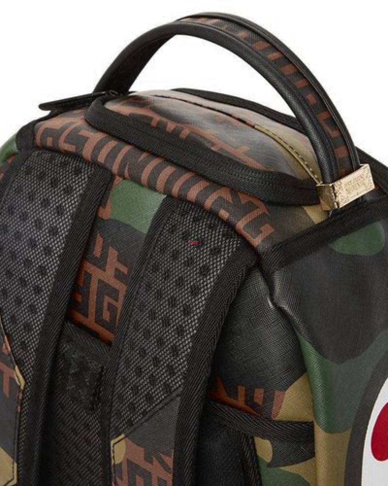 Camo Sprayground Camo Infiniti (Dlxv) Backpacks | 89604-ROVC