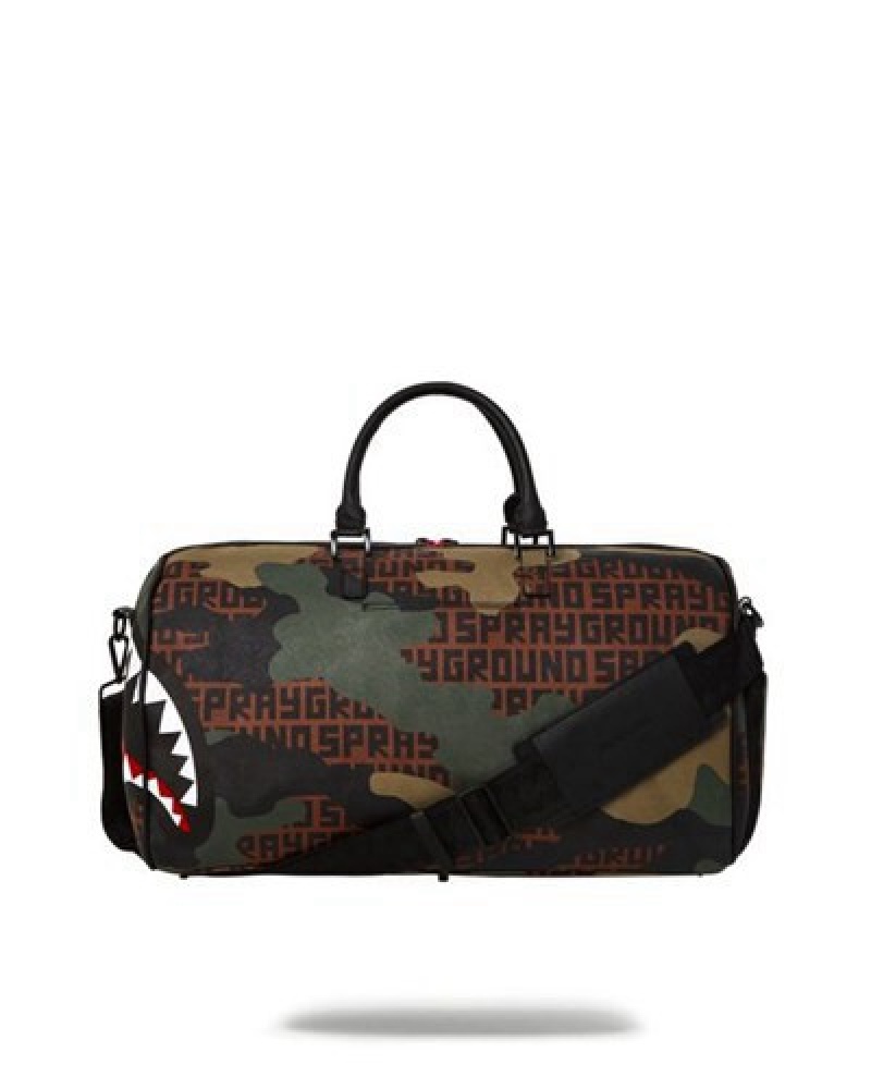 Camo Sprayground Camo Infiniti Duffle Bags | 20768-EKWA