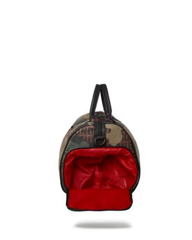 Camo Sprayground Camo Infiniti Duffle Bags | 20768-EKWA