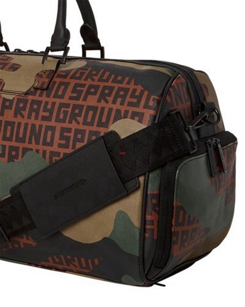 Camo Sprayground Camo Infiniti Duffle Bags | 20768-EKWA