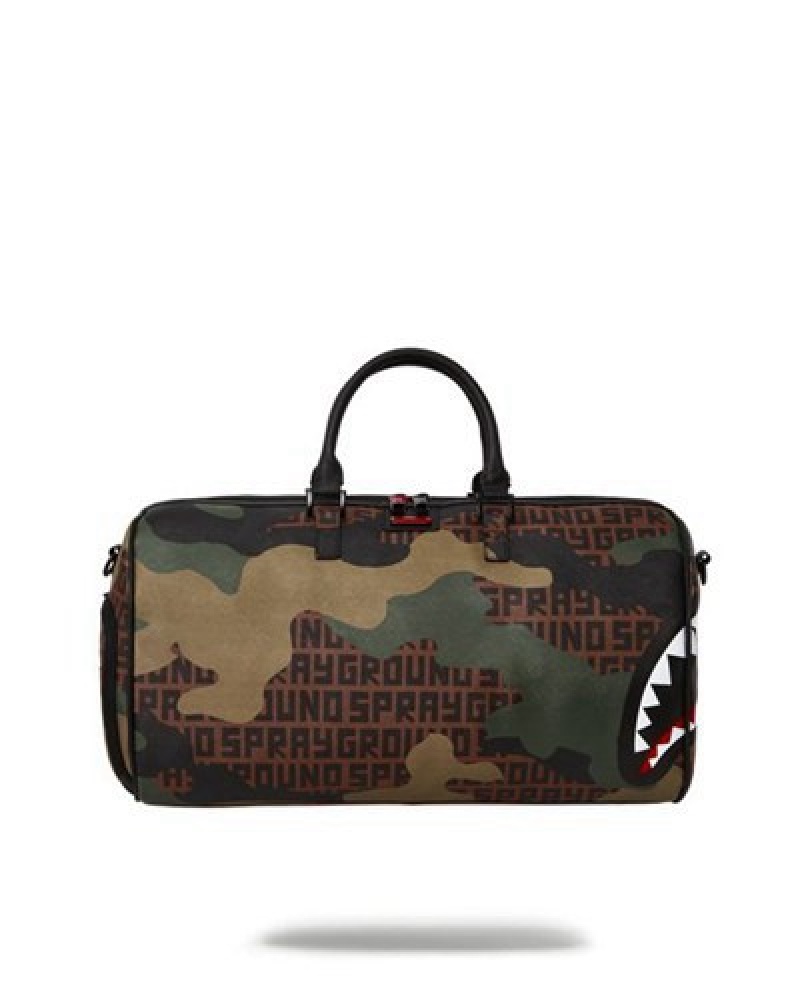 Camo Sprayground Camo Infiniti Duffle Bags | 20768-EKWA