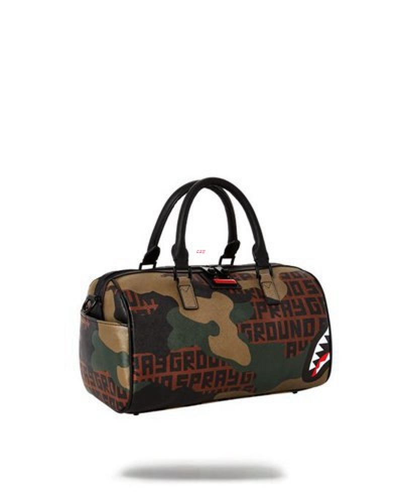 Camo Sprayground Camo Infiniti Mini Duffle Bags | 34597-KPSU