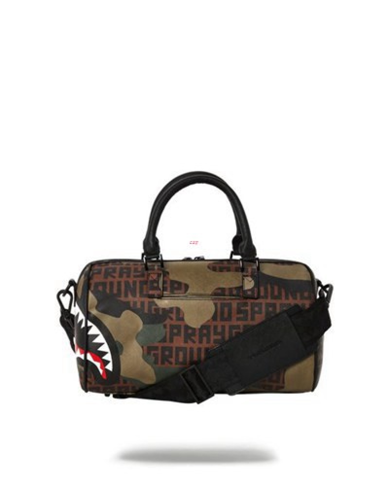 Camo Sprayground Camo Infiniti Mini Duffle Bags | 34597-KPSU