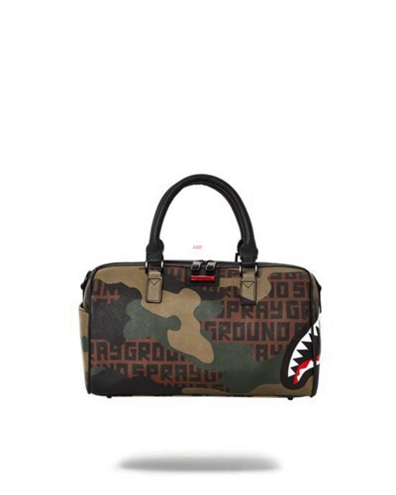 Camo Sprayground Camo Infiniti Mini Duffle Bags | 34597-KPSU