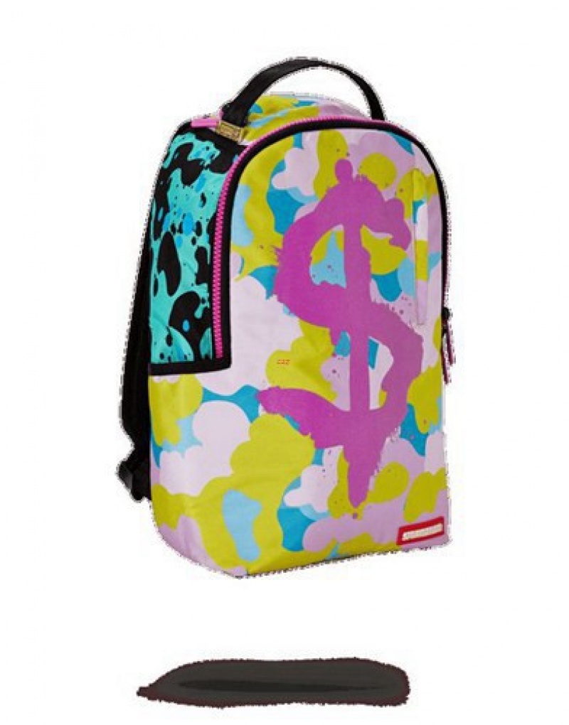 Camo Sprayground Camo L D Backpacks | 86204-QKSD