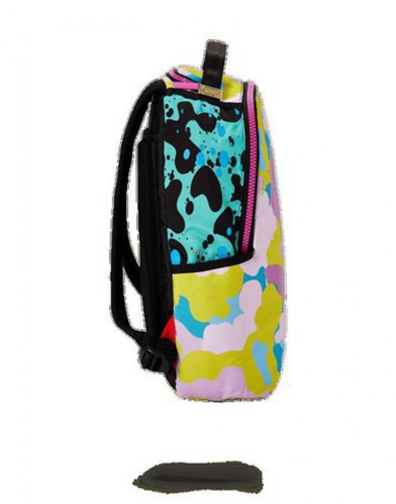 Camo Sprayground Camo L D Backpacks | 86204-QKSD