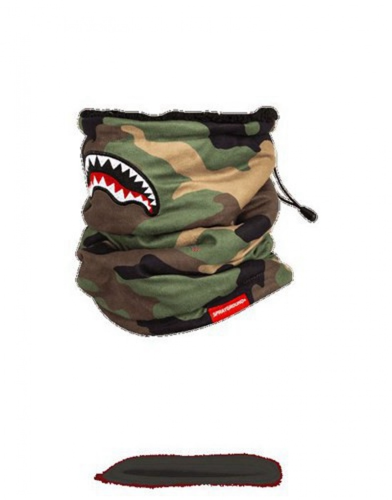 Camo Sprayground Camo Shark Neck Warmer | 36849-NMOQ