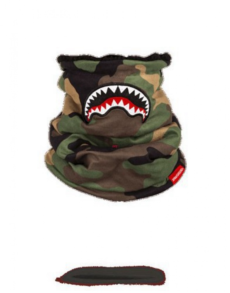 Camo Sprayground Camo Shark Neck Warmer | 36849-NMOQ