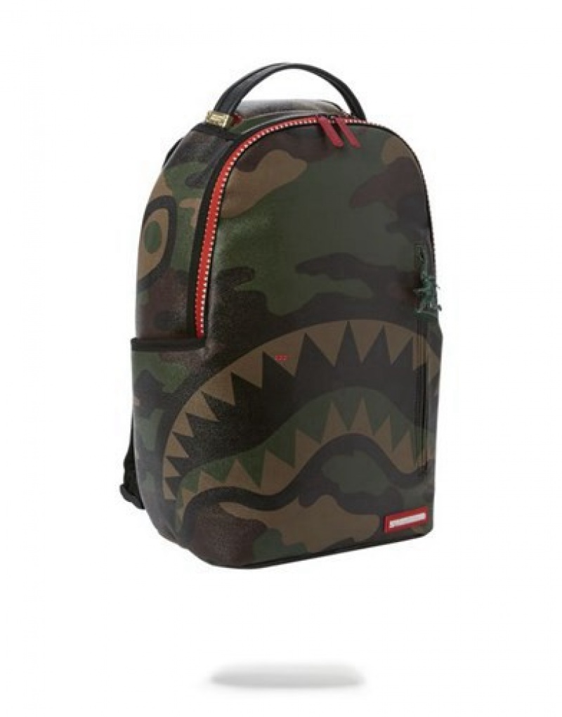 Camo Sprayground Commando Backpacks | 07352-INZK