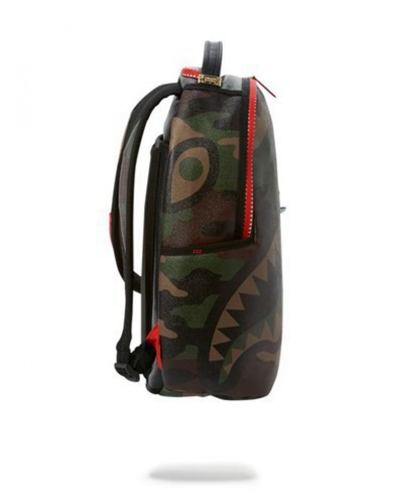 Camo Sprayground Commando Backpacks | 07352-INZK