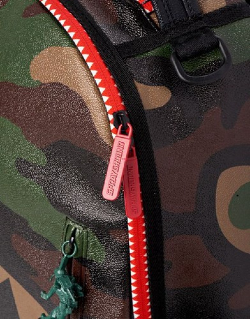 Camo Sprayground Commando Backpacks | 07352-INZK