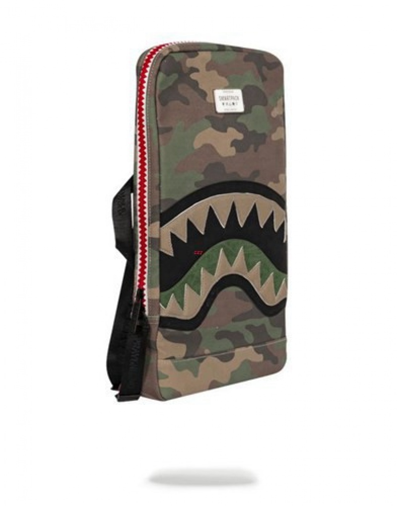 Camo Sprayground Cut & Sew Shark Smartpack (Camo) Backpacks | 15792-RFSK