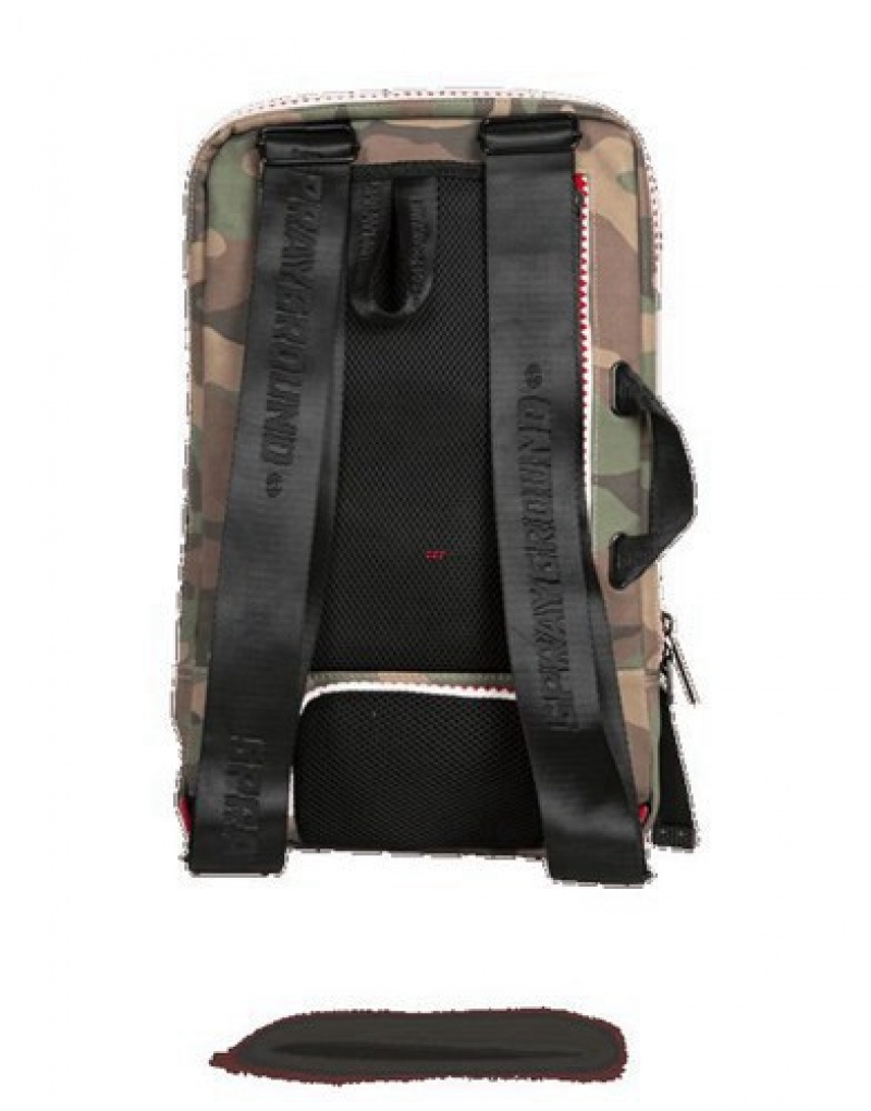 Camo Sprayground Cut & Sew Shark Smartpack (Camo) Backpacks | 15792-RFSK