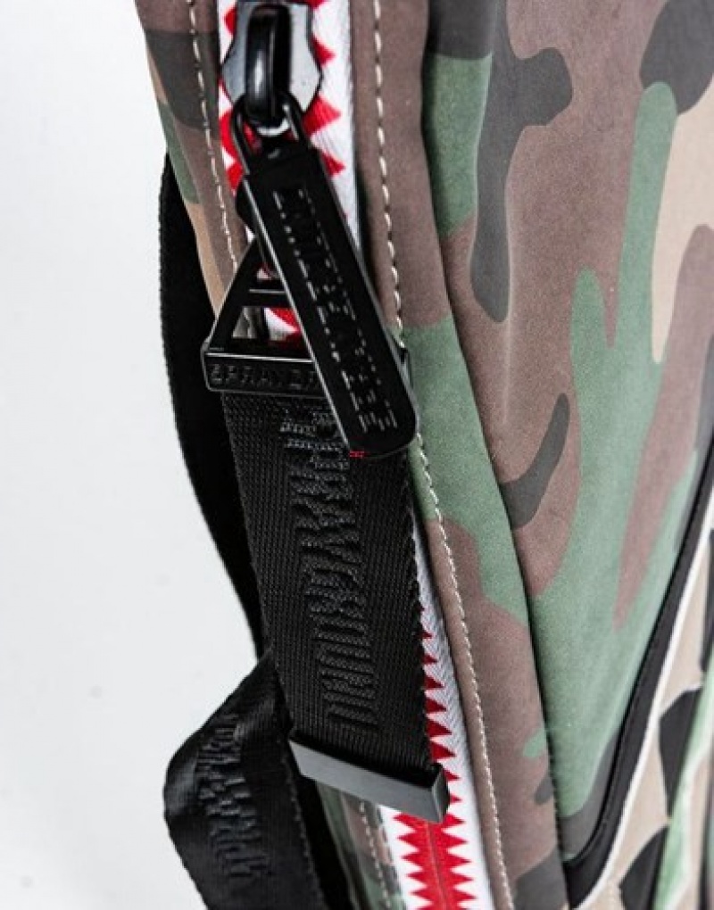 Camo Sprayground Cut & Sew Shark Smartpack (Camo) Backpacks | 15792-RFSK