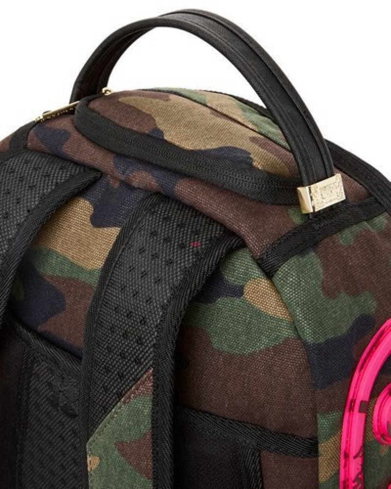 Camo Sprayground Drop Zone Backpacks | 16530-TKQS