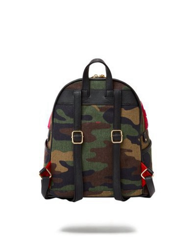 Camo Sprayground Drop Zone Savage Backpacks | 24890-CPXG