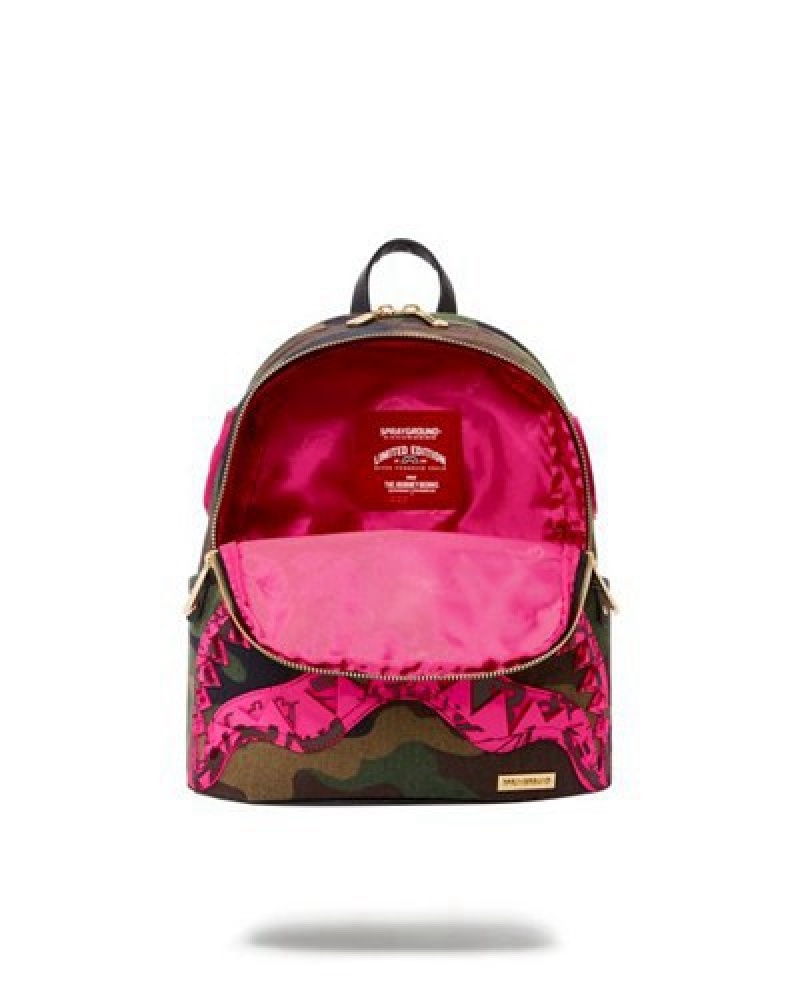 Camo Sprayground Drop Zone Savage Backpacks | 24890-CPXG