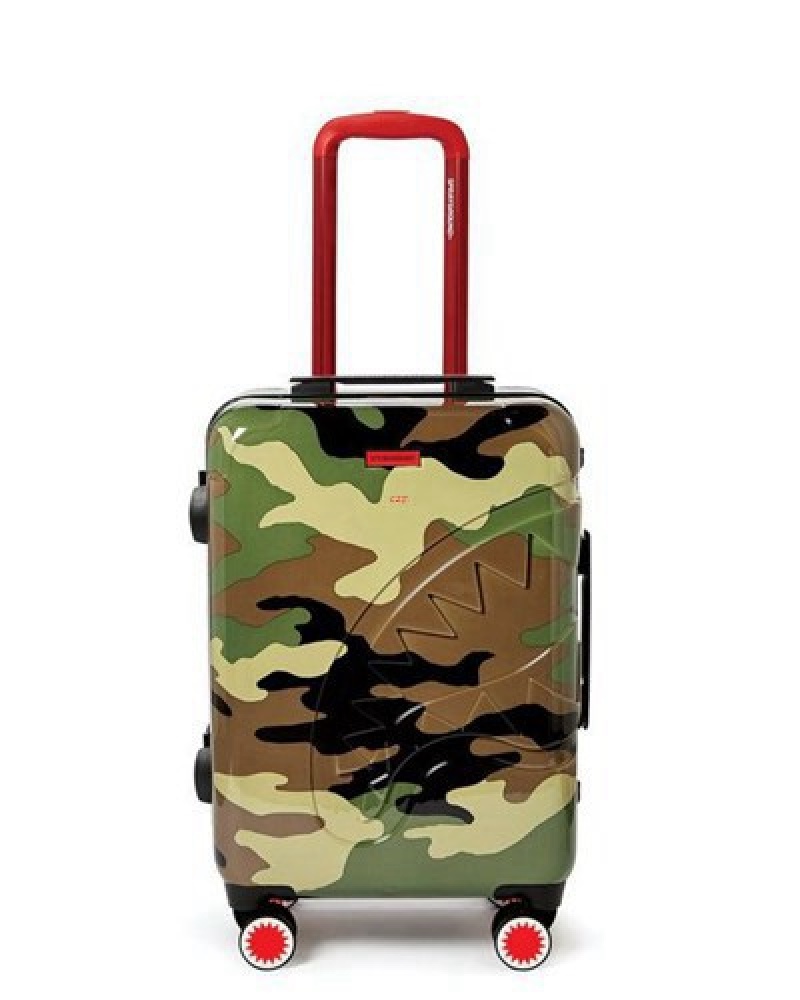 Camo Sprayground Jungle Paris 21.5 Carry-on Sharkitecture Luggage | 13945-JYQW