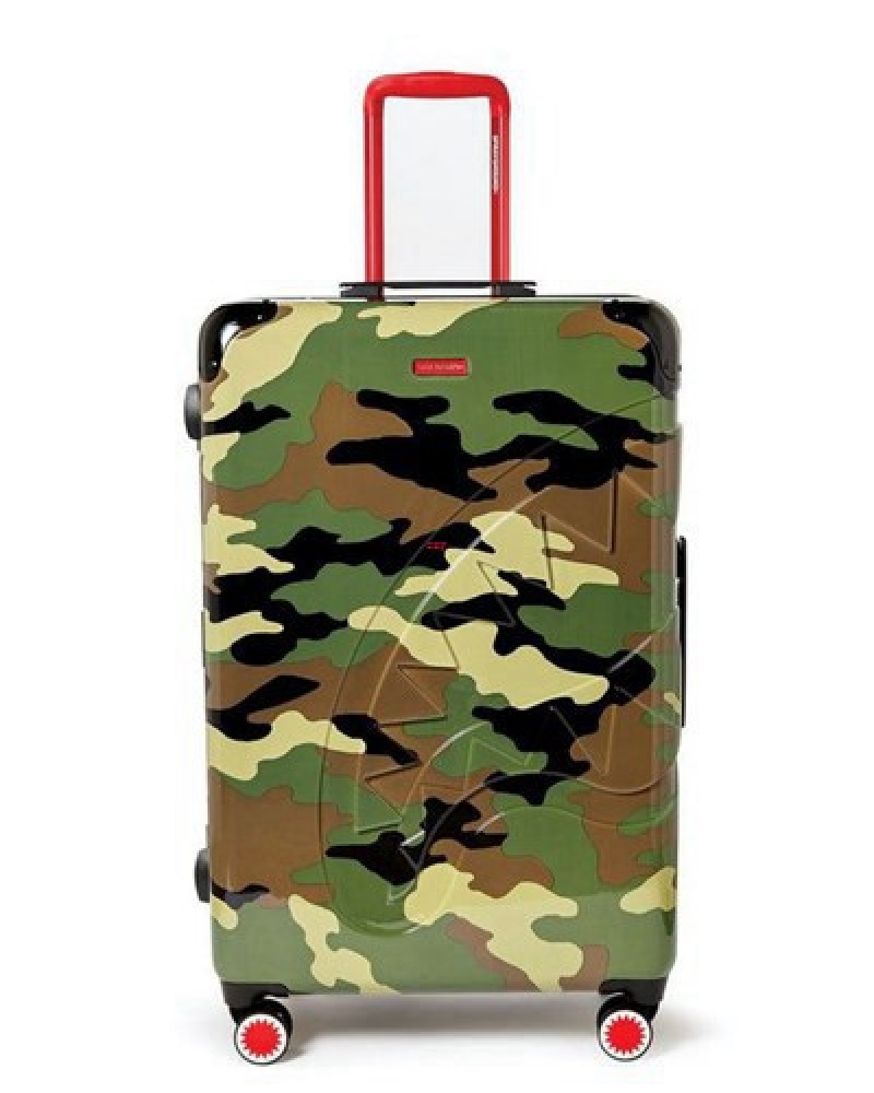 Camo Sprayground Jungle Paris 29.5 Full-size Sharkitecture Luggage Set | 21859-HGVZ