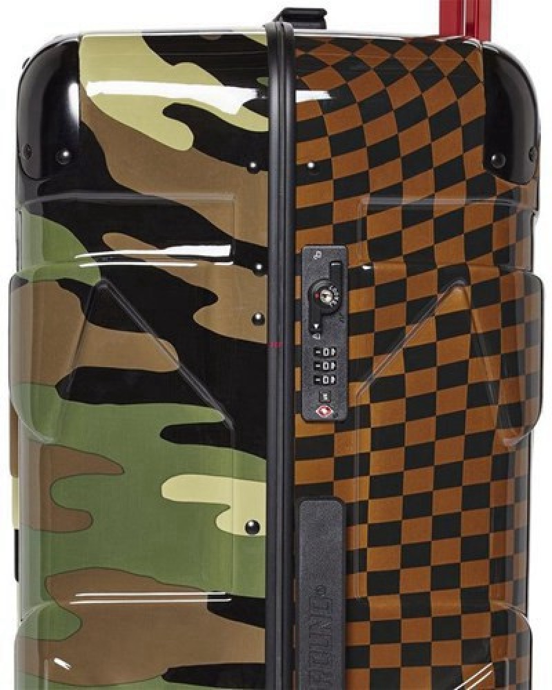 Camo Sprayground Jungle Paris 29.5 Full-size Sharkitecture Luggage Set | 21859-HGVZ