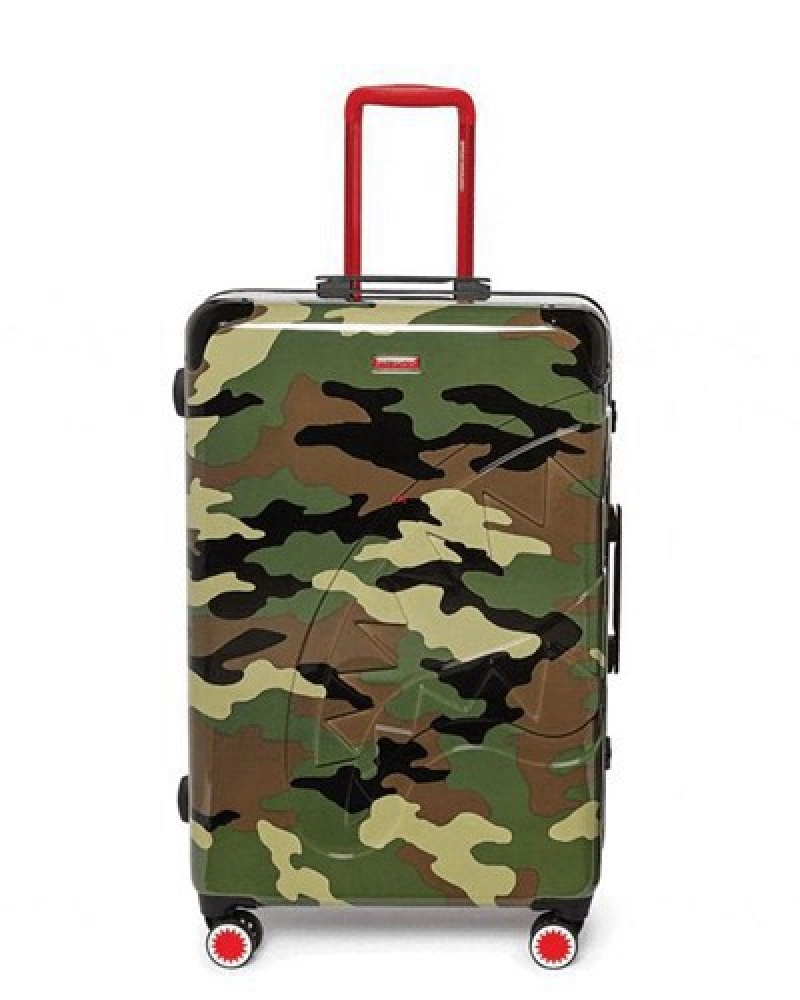 Camo Sprayground Jungle Paris 29.5 Full-size Sharkitecture Luggage Set | 21859-HGVZ