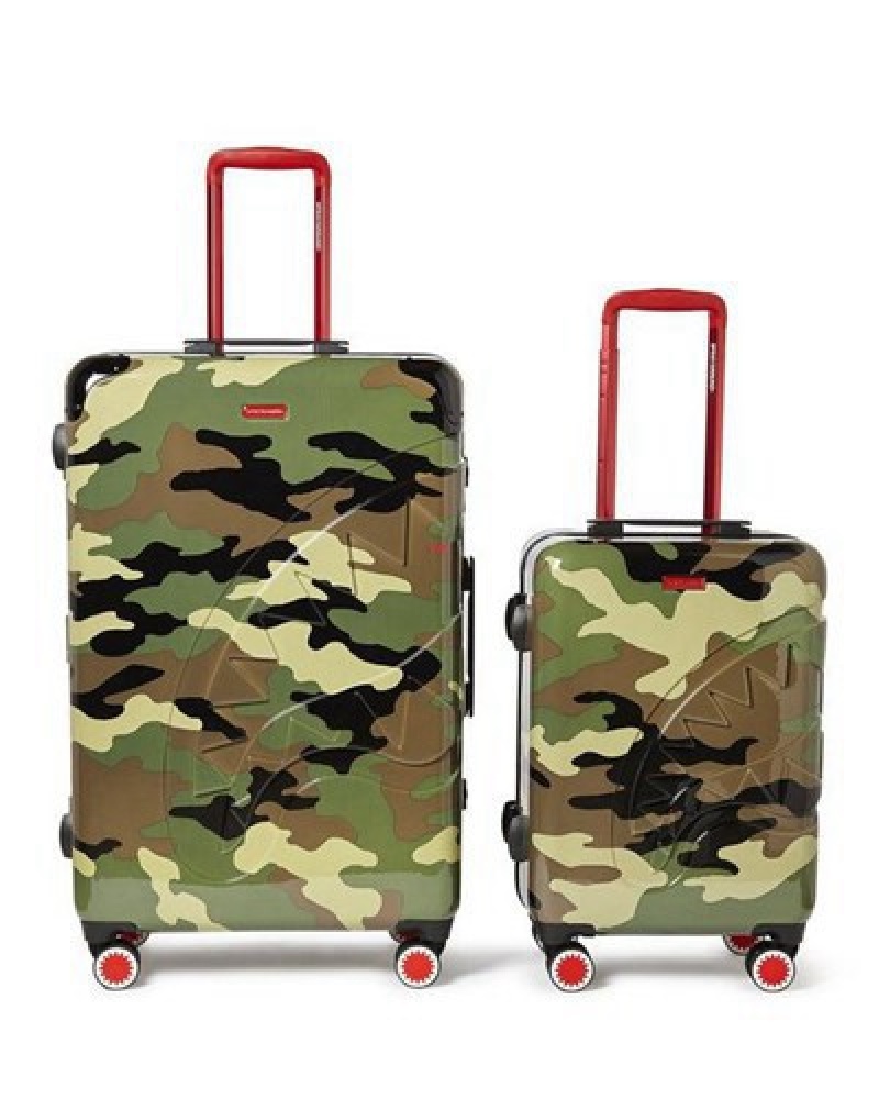 Camo Sprayground Jungle Paris 2 Pc (Carry-on & Full-size) Luggage Set | 96138-NMZG