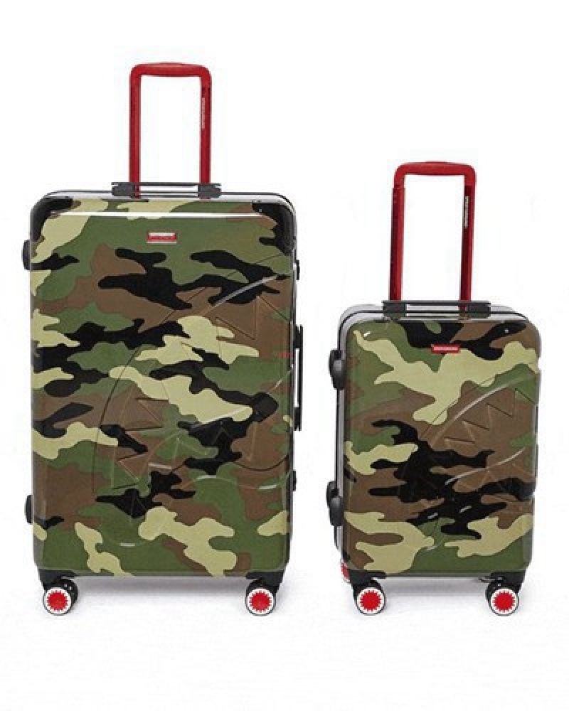 Camo Sprayground Jungle Paris 2 Pc (Carry-on & Full-size) Luggage Set | 96138-NMZG