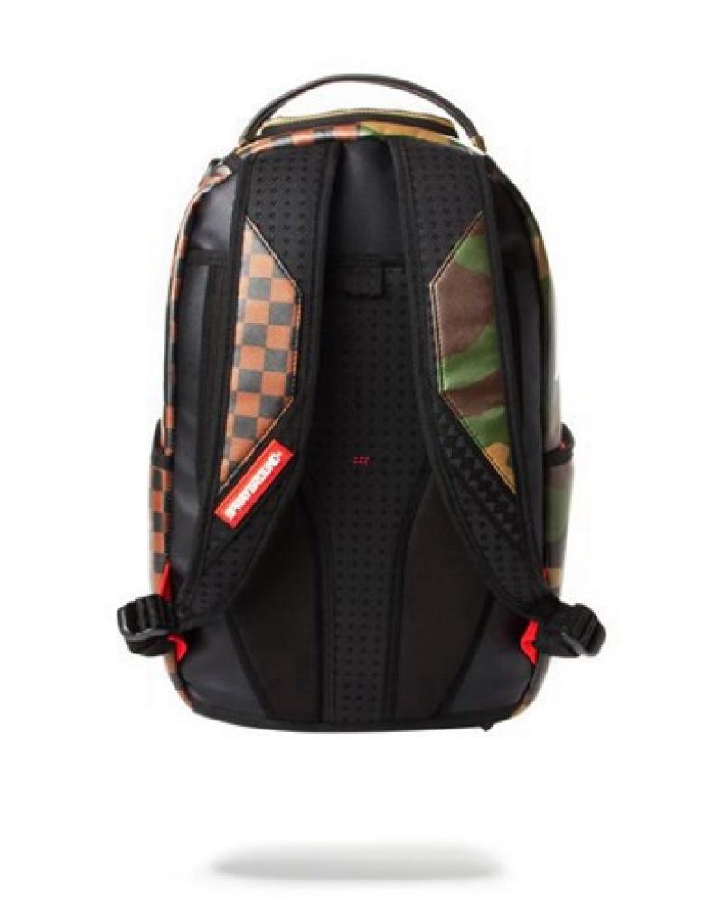 Camo Sprayground Jungle Paris Backpacks | 80946-JYTF