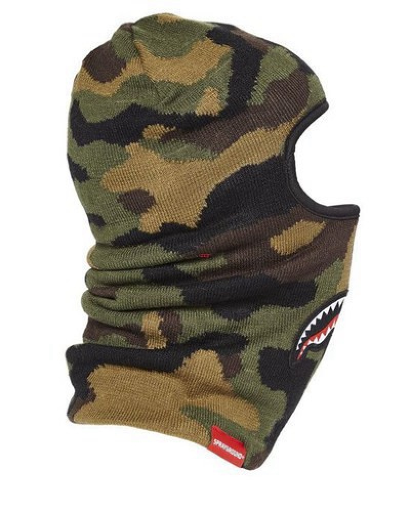 Camo Sprayground Jungle Paris Ski Masks | 64391-INXK