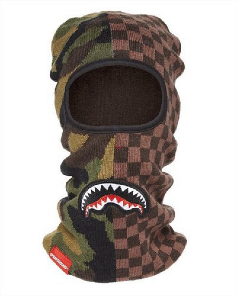 Camo Sprayground Jungle Paris Ski Masks | 64391-INXK