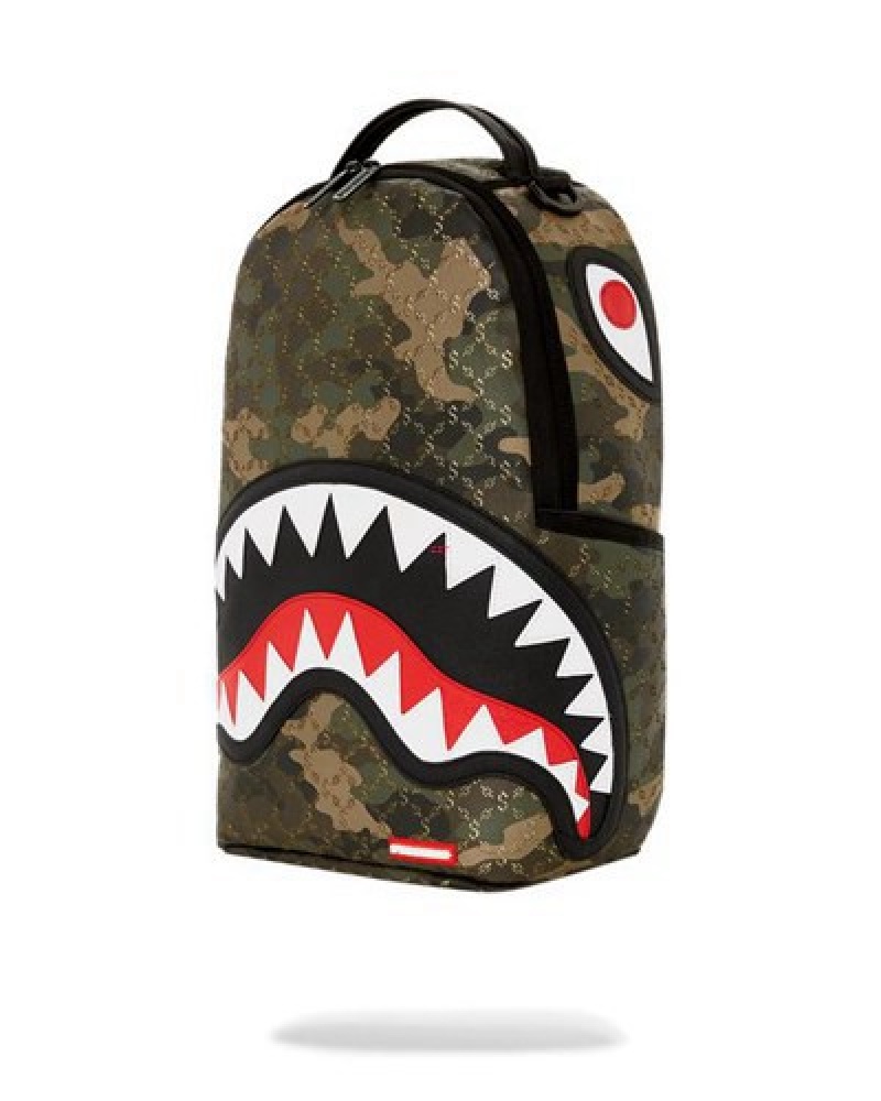 Camo Sprayground Lasers Blazin (Dlxv) Backpacks | 97413-SRCL