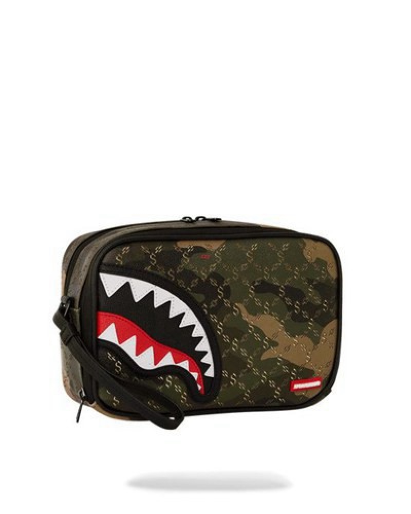 Camo Sprayground Lasers Blazin Toiletry Bags | 05136-LAUC