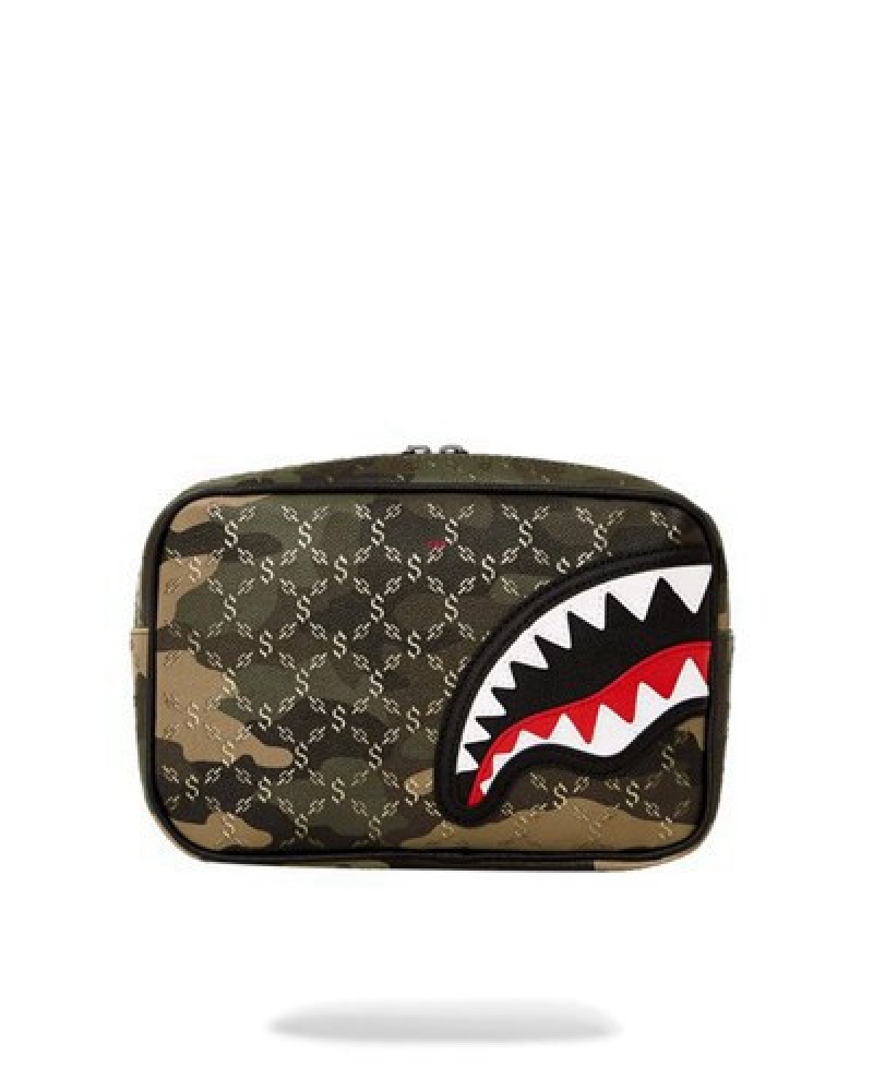 Camo Sprayground Lasers Blazin Toiletry Bags | 05136-LAUC