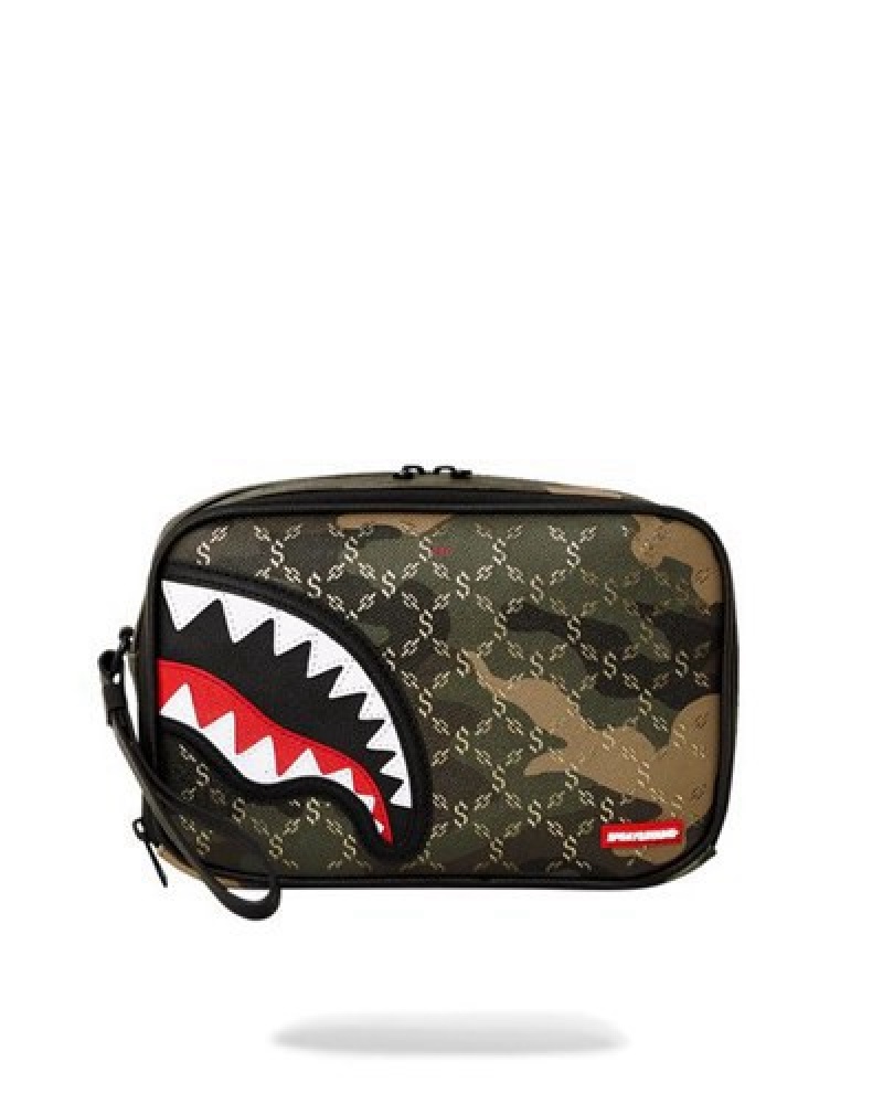 Camo Sprayground Lasers Blazin Toiletry Bags | 05136-LAUC