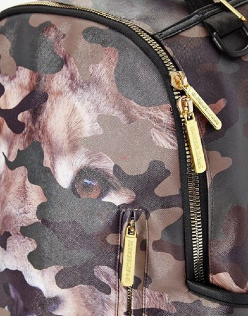 Camo Sprayground Lion Camo Backpacks | 43176-YLFS